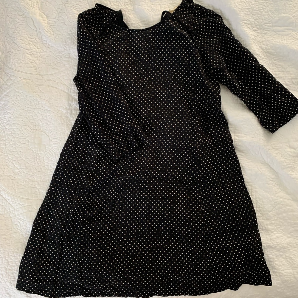 Sezane polka dot shift dress